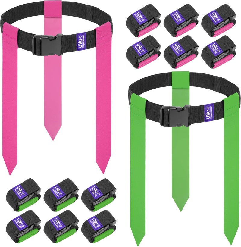 Uikro Flag Football Belts, 14 Player Flag Football Set with 42 Flags for Adults Youth Kids, Sports Training Competition - Image 1